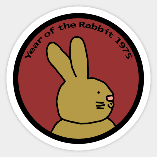 Year of the Rabbit 1975 Cute Sticker